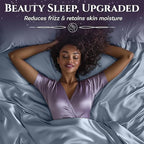 SLEEP SANCTUARY Satin Sheets Queen Size – 4 Piece Luxury Silky Bed Set, Softer Than Silk, 15" Deep Pocket, Cooling & Wrinkle-Free, Moisture-Wicking & Breathable for Hair & Skin (Baby Blue)