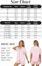 Girls & Womens Satin Pajamas Set, Silk Button-Down Sleepwear 2 Piece Nightwear, 3 Years - Women XXL