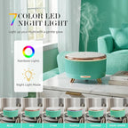 500ML Large Capacity Essential Oil Diffuser, Ultrasonic Aromatherapy Diffuser with 7 Color LED Lights with Remote Control, Cool Mist Humidifier, Timed Mist, Auto Shut-Off (Emerald)