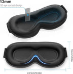Gritin 100% Blackout Sleep Eye Mask for Women Men,Zero Eye Pressure Sleeping Mask-Ergonomic Design 3D Cutout Eye Movement and Eyelash Friendly Night Blindfold,Ultra Soft&Comfortable for Sleeping-Grey
