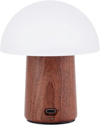 Gingko Mini Alice Mushroom Lamp - Natural Walnut Wood - Touch Control - 7 RGB Lights and Warm Light Mode