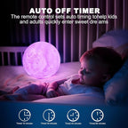 Moon Lamp, 6 Inch Sliding Control Moon Light, Kids Night Light, 16 Colors Moon Night Light with Unique Stand,Timing, Room Decor, Mothers Day Gifts, Christmas Birthday Gifts for Kid Women Friends Lover