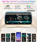 Smart Watch Fitness Tracker with 24/7 Heart Rate, Blood Oxygen Blood Pressure Monitor Sleep Tracker 120 Sports Modes Activity Trackers Step Calorie Counter IP68 Waterproof for Andriod iPhone Women Men