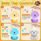 Night Light for Kids | 16 Colors & 2 Brightness & 30/60min Timer & Soft Silicone & 10h Use | Cute Night Light for Baby Nursery Kids Nightlight Dog Lamp, Kawaii Room Decor Puppy Gifts for Boys & Girls