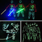 JIGUOOR EL Wire Battery Pack 16.4ft / 5m Bright Neon Light Strip 360° Illumination Neon Tube Rope Lights for DIY, Festival, Party Decoration, Pub, Halloween, Chrismas (16.4ft / 5m, Green)
