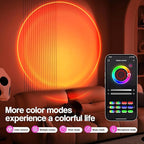 Sunset Lamp Projection, Sunset Night Light Rainbow Projector 180° 16 Color Changing 4 Modes, Vlog, Photography, Decorative, Party Decor, Gift for Women(16 Color) (red) (red)