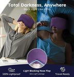 Luxury Bluetooth 5.4 Sleep Mask for Adults - Ice Fiber Cooling & HD Sound, 100% Light Blocking Adjustable Eye Cover for Travel & Side Sleepers - Soft Sleep Headphones with 10H Playtime