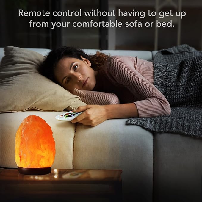 pursalt 5.5 Inch Himalayan Salt Lamp Night Light with Remote Control, Upgraded 16 Colors Changing & 4 Light Modes LED USB Salt Rock Lamp, Natural Crystal Pink Mini Small Salt Lamp for Home Decor