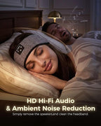 Sleep Headphones Headband Bluetooth 5.4 - Wireless Music Headband with Ultra-Thin HD Stereo Speakers, Sweat Resistant for Side Sleepers, Sports, Meditation, Travel