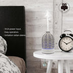 VICTORIA AROMA Essential Oil Diffuser - Multifunction Aromatherapy Diffuser 7 LED Color Changing Light 100ML Rattan Diffuser Easy to Clean Suitable for Home,Office (Grey)