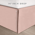 Elegant Comfort 8-Piece Pinch Pleated Comforter Set - All Season Complete Bed in a Bag, Includes 4pc Smart Sheet Set, Bed Skirt, Comforter, Matching Pillowcases and Shams, Twin/Twin XL, Blush Pink