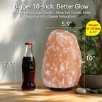 pursalt Himalayan Salt Lamp - 9-11 Inch 11-15 lbs, Natural Pink Large Salt Rock Lamp with Remote Control, 16 Color-Changing LED, USB-Powered Night Light for Home, Office, Bedroom, Yoga Decor