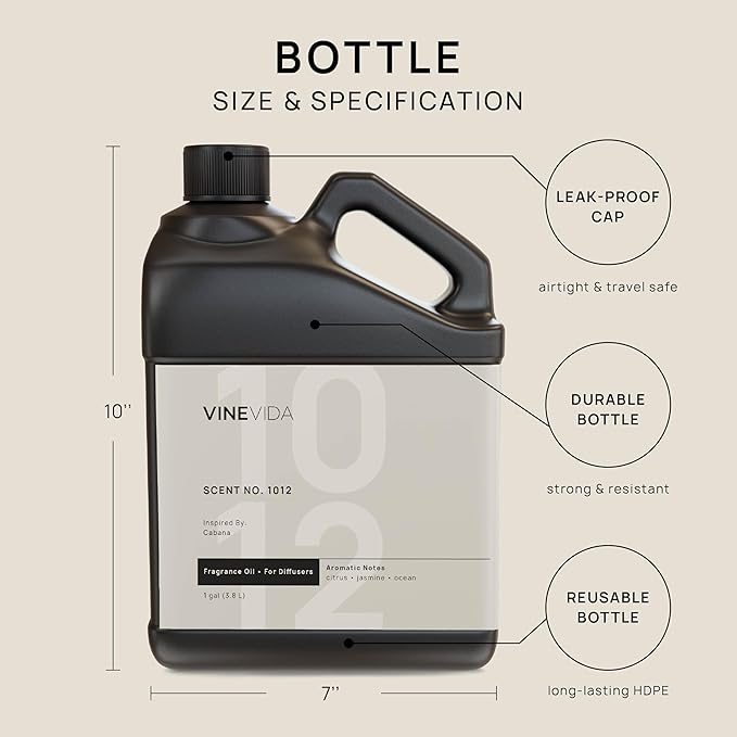 VINEVIDA (128oz) Hotel Fragrance Collection Diffuser Oil - Hotel Scents Diffusers for Home - Cold Air Diffuser Oil - Hotel Scent Essential Oil - Scent No.1012 Inspired by Ritz Carlton Hotel