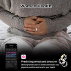 FAHKNS Smart Health Ring for Women Men: Fitness Tracker Ring with Heart Rate,Blood Oxygen,Sleep Monitor,Stress,Steps Counter,IP68 Waterproof for iOS & Android,No APP Fees (Silver,6#)
