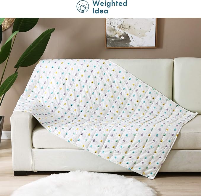 Weighted Idea Weighted Blanket for Adults (Tree,41"x60",7lbs) Cooling Breathable Heavy Blanket with Premium Glass Beads All-Season Soft Thick Comfort