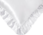 White Satin Pillowcases Body Pillow for Hair and Skin,White Body Pillow Silk Pillowcase with Envelope Closure Princess Room Decoration