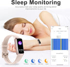 Fitness Tracker with 24/7 Heart Rate, Blood Oxygen Blood Pressure Sleep Monitor, Activity Trackers 5 ATM Waterproof,Step Calorie Counter Pedometer Health Smart Watch for Women Men