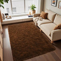 Macgace Fluffy Area Rugs for Bedroom Decor Aesthetic, 3x5 Brown Shag Rug with Non-Slip Dots for Living Room, Furry Plush Mat Washable Fuzzy Carpet Modern Home Decor for Kids Nursery Teens Room