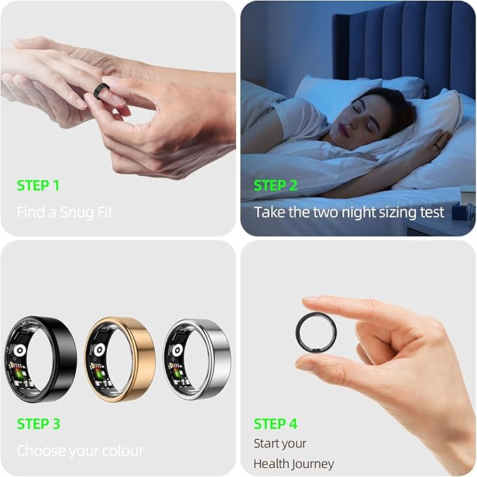 Smart Ring Sizing Kit - 8 Sizes (6-13) for Men & Women - Accurate Measurement Tool for Smart Rings - Find Before Purchase - Jewelry Sizer Guide for Engagement & Wedding Bands