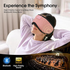 LOVE EYE Sleep Headphones Bluetooth 5.4 Sleeping Eye Mask Wireless Music Earphones with HD Speakers for Side Sleepers Total Blackout Cotton Mask for Travel, Home, Office, Unique Gifts