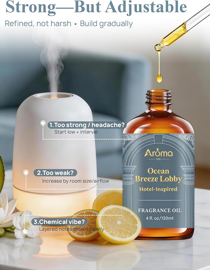 Ocean Breeze Lobby — a Hotel-Inspired Fragrance Oil that Feels Like a Coastal Resort Lobby, Hotel Diffuser Oil for Home Fragrance Oil for Ultrasonic and Waterless Diffusers and Crafting