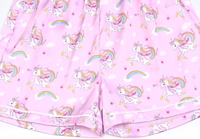 QPANCY Kids Satin Pajamas Sets Baby Boy Girl Button-Down Silk Sleepwear 2 Piece Short Sleeve Loungewear Clothes Set
