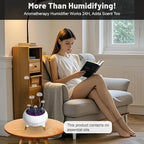 Aroma Diffuser with 7-Color Changing Lights, Quiet Ultrasonic Essential Oil Diffuser for Home, Auto Shut-Off, Cool Mist Humidifier for Bedroom, Office, Yoga