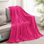 BEDELITE Fleece Blanket Hot Pink Valentines Throw Blanket for Couch & Bed, Luxury Plush Cozy Fuzzy Blanket 50" x 60", Super Soft Warm Lightweight Throw Blanket for Travel Camping