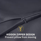 ZIMASILK 100% Pure Mulberry Silk Pillowcase for Hair and Skin Health,Soft and Smooth,Both Sides Premium Grade 6A Silk,600 Thread Count,with Hidden Zipper,1pc (King 20''x36'',Dark Gray)