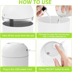 220ml Mini Essential Oil Diffuser for Desk, Small Humidifiers for Bedroom Aromatherapy Diffusers for Home Fragrance Aroma Diffuser with Night Light & Auto-Off