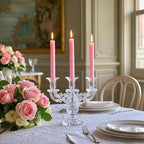12 Pack 10 inch Pale Pink Taper Candles, Unscented Dripless Smokeless Candlestick Bulk for Home Dinner Wedding Romantic, 7-8 Hours Burn