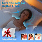 QUTOOL Cooling Pillow for Sleeping, CertiPUR-US Shredded Memory Foam Queen Pillow Set of 1, Cool Pillow for Hot Sleepers Adjustable Firm Pillow for Side, Back, Stomach Sleepers Soft Yet Support, White