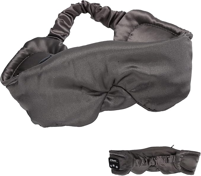 Sleep Headphones, Bluetooth 3D Eye Mask with HD Stereo Speakers, for Women Men (Gray)