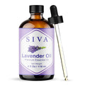 Siva Lavender Essential Oil - 4 Fl Oz – 100% Natural Lavender Oil - for Diffuser, Face, Skin Care, Aromatherapy, Hair Care, Scalp and Body Massage - with Dropper