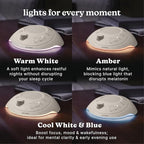 Homedics Sleep Better Portable Sound Machine,Night Light,12 Soothing Sounds Including White Noise,Rain & Thunderstorm,Ultra-Portable Design,Auto-Off Timer,Ideal for Travel &Baby Sleep,Cream,Pack of 3