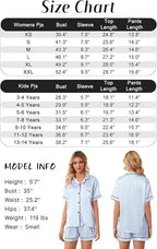 Girls & Womens Satin Pajamas Set, Silk Button-Down Sleepwear 2 Piece Nightwear, 3 Years - Women XXL