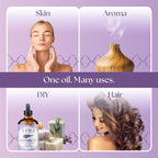 Siva Lavender Essential Oil - 4 Fl Oz – 100% Natural Lavender Oil - for Diffuser, Face, Skin Care, Aromatherapy, Hair Care, Scalp and Body Massage - with Dropper