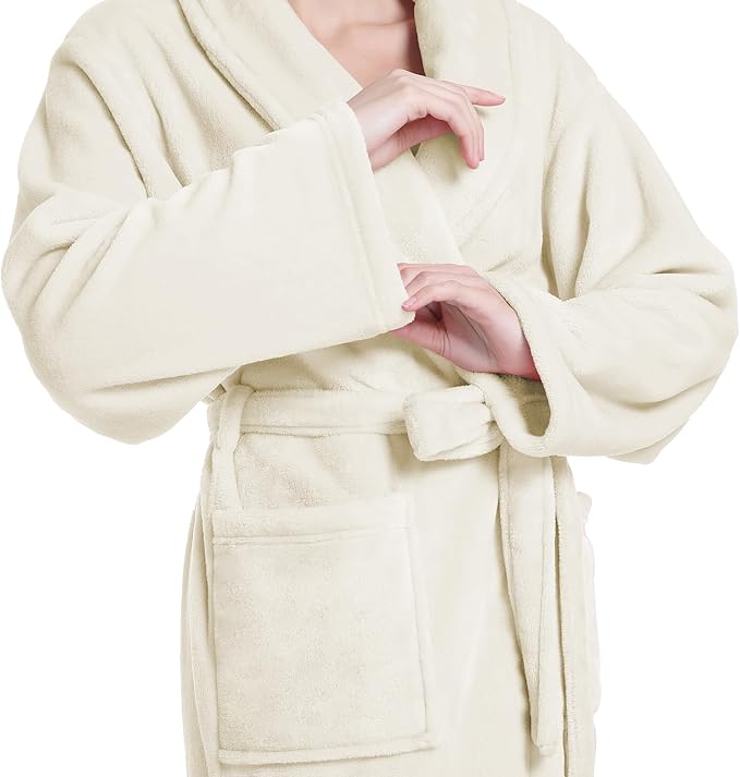 Plush Soft Robes for Women, Premium Fleece Womens Robe Cozy Warm Bathrobe