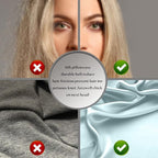 Silk Body Pillowcase Mulberry Silk Pillowcase Body Pillow Cases with Zipper Soft Breathable Smooth Cooling 20x54 inches Body Pillow Pillowcase for Sleep (Blue Haze,20"X 54",1Pcs)
