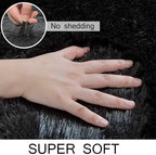 Ultra Soft Shag 8x10 Black Area Rug – 8x10 Rugs for Living Room, Non-Slip, Fluffy Plush Large Carpet, Shaggy Furry Rug for Bedroom, Dorm, Kids and Girls Room, Nursery, Home Office Décor