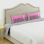 Satin Pillowcase for Hair and Skin, Pink Glitters Leopard Prints Silk Pillowcase Soft and Cozy Body Pillow Covers, Queen Size Satin Pillow Cases with Envelope Closure(20x30 Inch), 1PC