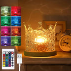 Ocean Wave Ceiling Projector, Northern Lights 16 Colors Water Lights Projector, Water Ripple Ambient Night Light with Remote, Touch Control Aurora Projector for Bedroom,Room Decor,Kids Room (Crown)