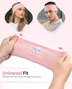Sleep Headphones Bluetooth 5.4 Headband, Wireless Sleeping Headphones for Side Sleepers, Ultra-Thin HD Stereo Speakers, Over-Ear Headphones Sports Headband Sleep Mask for Sleeping Travel Airplane