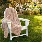 The Connecticut Home Co Throw Blanket Soft Fluffy Room Decor, Cozy Warm Throws for Bed, Couch, Gifts for Women, Bedroom Cute Aesthetic Blankets Shag and Sherpa, 65x50, Purple