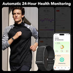 Health Activity Fitness Trackers, 2025 Wearable Smart Bracelet, 120+ Sport Modes Smart Band, All-Day Continuous Heart Rate Blood Pressure Stress HRV Monitor, 24H Sleep Tracker with Free App