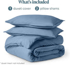 Bare Home Bedding Duvet Cover King Size - Premium 1800 Super Soft Collection - Lightweight, Cooling - Soft Breathable Bedding Duvet Cover (King, Coronet Blue)