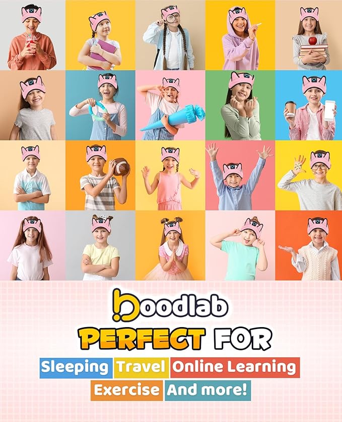 Kids Headphones, Headband for Children Baby & Toddlers, Bluetooth Toddler Headphones Wireless and Wired Playback 3.5 MM Jack for School, Stretchy & Comfy Travel Accessories