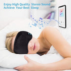 Sleep Headphones Bluetooth Eye Mask, Joseche Wireless Bluetooth 5.2 Headphones Music Travel Sleeping Headphones Handsfree Sleeping Mask with Built-in Speakers Microphone Washable
