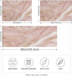 Rose Gold Satin Pillowcase for Hair and Skin, Rose Gold Marble Silk Pillow Case with Envelope Closure, Queen Size 20x30 inches, 1 PC