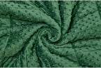 TONGDADA Minky Weighted Blanket | 40''x60'',10lbs | Cozy and Soft Minky Weighted Throw Blanket | Luxury Velvet with Premium Glass Beads | Dark Green Minky